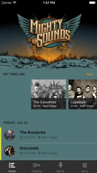 Mobilní aplikace Mighty Sounds 2016 // Mighty Sounds 2016 app for smartphone