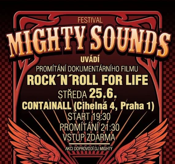 Premiéra dokumentárního filmu Rock and Roll for life o festivalu Mighty Sounds